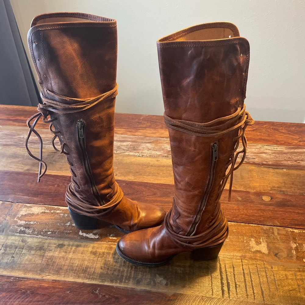 FREEBIRD-COAL / COGNAC / SIZE 8